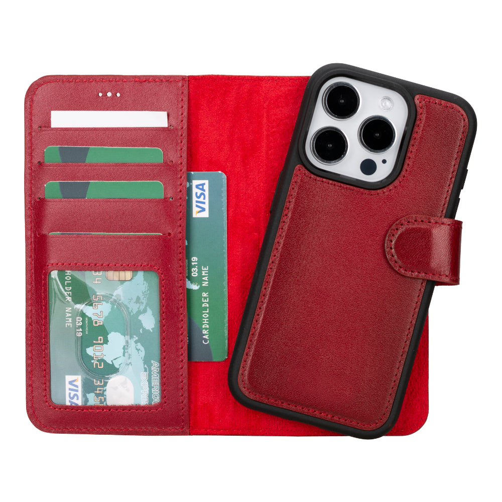 Magic iPhone 16 Pro Detachable Leather Wallet Case Mizuri Leather