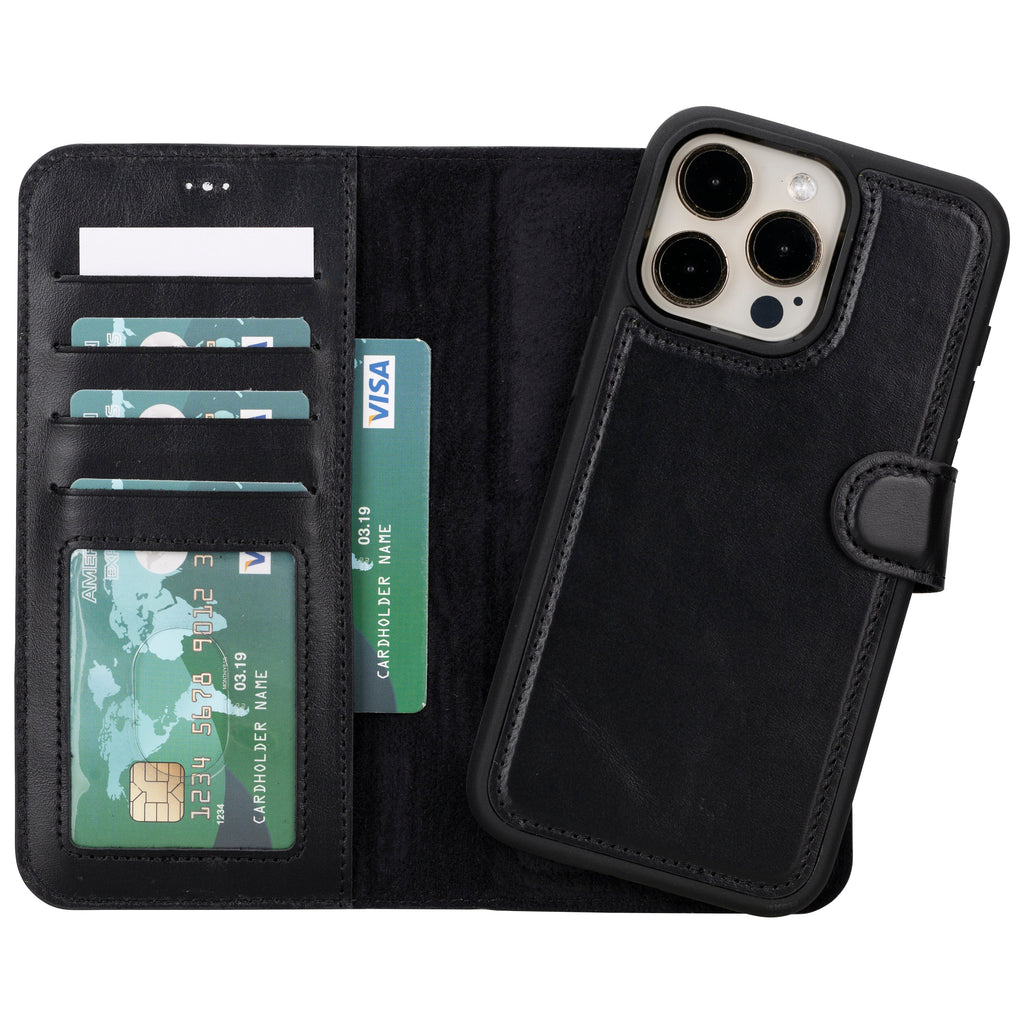 Magic iPhone 16 Pro Detachable Leather Wallet Case Mizuri Leather