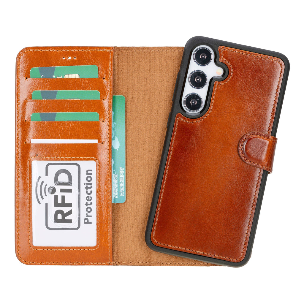 Magic Samsung Galaxy S24 Plus Leather Detachable Wallet Case - LuggageDesigners