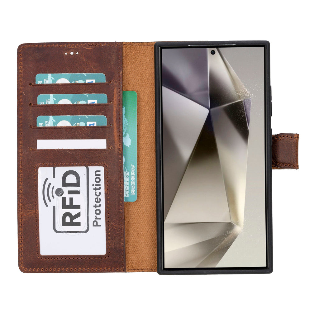 Magic Samsung Galaxy S24 Plus Leather Detachable Wallet Case - LuggageDesigners