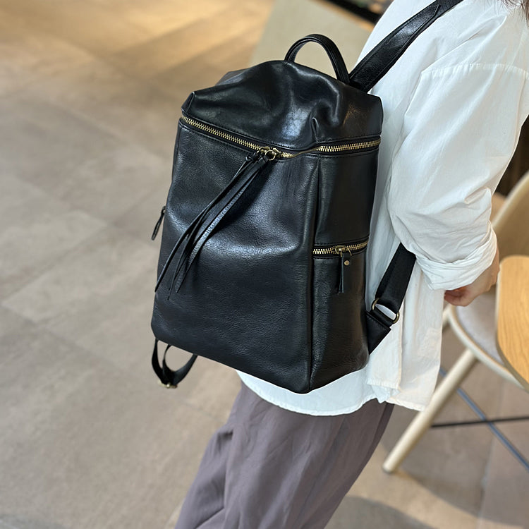 Full Frain Leather Women Backpack, Handmade Backpack Purse, Cow Leather Backpack for school RockCow Leather Studio