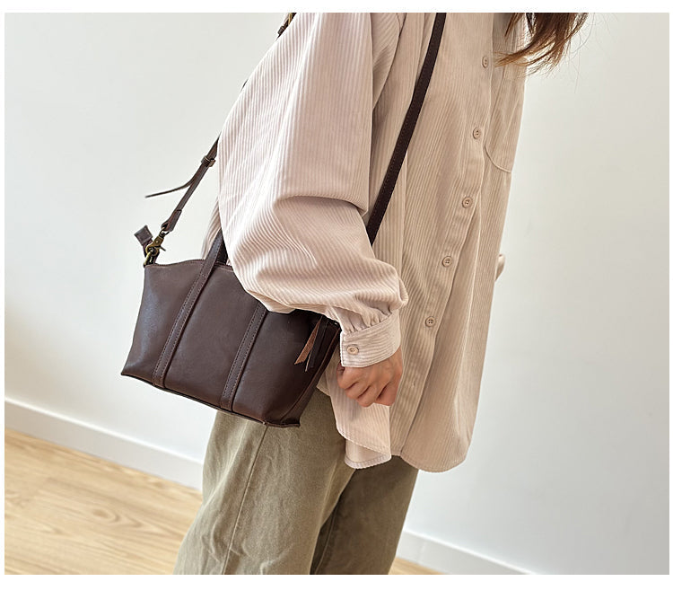 Full Grain Leather Top Handle Bag, Leather Crossbody Bags for Women, Small Leather Shoulder Bag RockCow Leather Studio