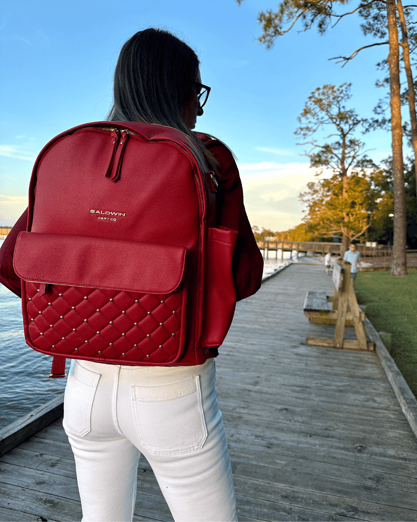 The Daphne Diaper Bag - Crimson Baldwin Baby Company