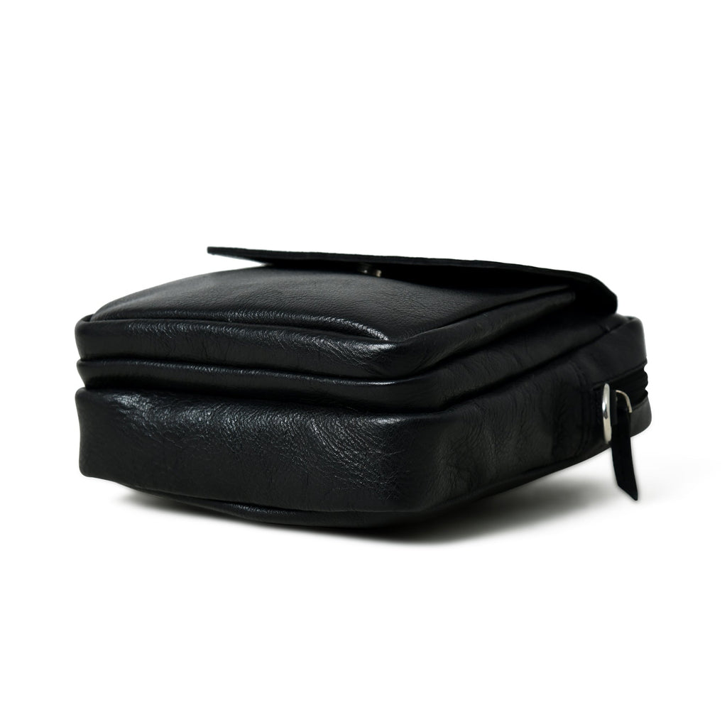 Enzo Black Side Messenger Classy Leather Bags
