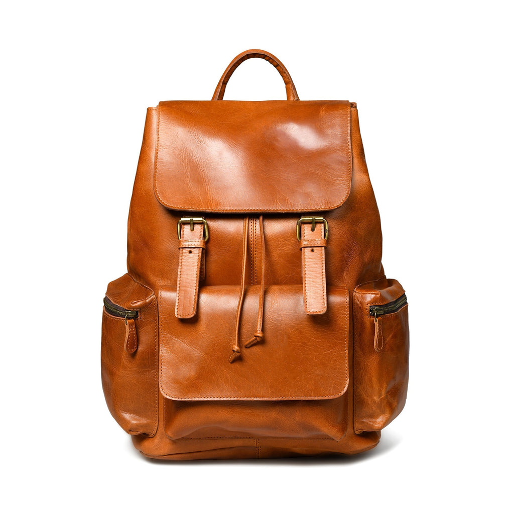 Vortex Leather Backpack: Tan Brown Classy Leather Bags