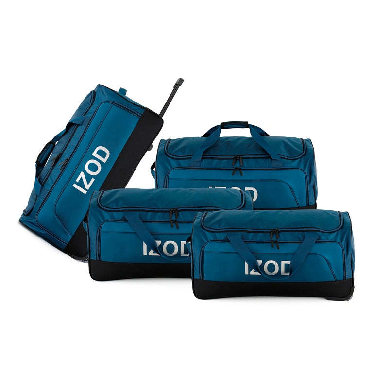 IZOD Katy Lightweight Soft Shell Rolling Duffel Bag with Wheels and Telescopic Handle – Travel-Ready Luggage Duffel - LuggageDesigners