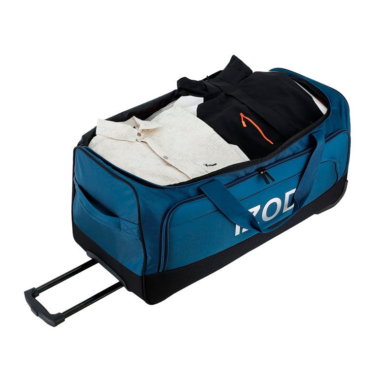 IZOD Katy Lightweight Soft Shell Rolling Duffel Bag with Wheels and Telescopic Handle – Travel-Ready Luggage Duffel - LuggageDesigners