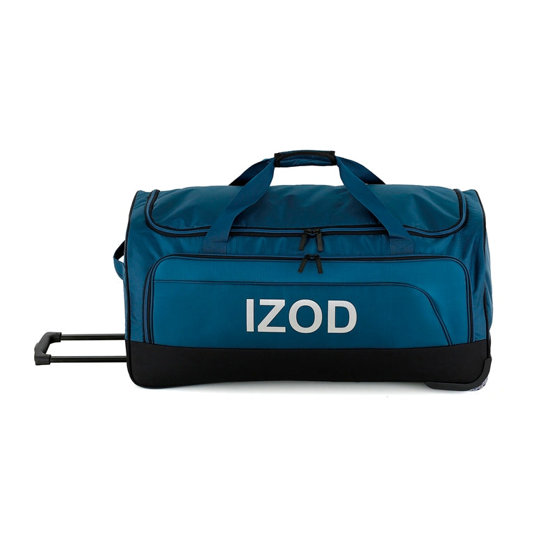 IZOD Katy Lightweight Soft Shell Rolling Duffel Bag with Wheels and Telescopic Handle – Travel-Ready Luggage Duffel - LuggageDesigners