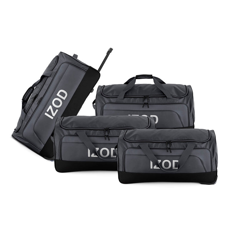 IZOD Katy Lightweight Soft Shell Rolling Duffel Bag with Wheels and Telescopic Handle – Travel-Ready Luggage Duffel - LuggageDesigners
