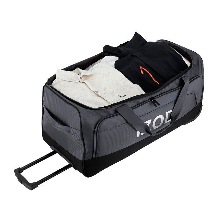IZOD Katy Lightweight Soft Shell Rolling Duffel Bag with Wheels and Telescopic Handle – Travel-Ready Luggage Duffel - LuggageDesigners
