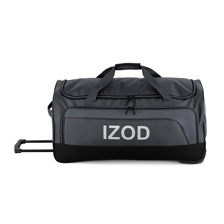 IZOD Katy Lightweight Soft Shell Rolling Duffel Bag with Wheels and Telescopic Handle – Travel-Ready Luggage Duffel - LuggageDesigners