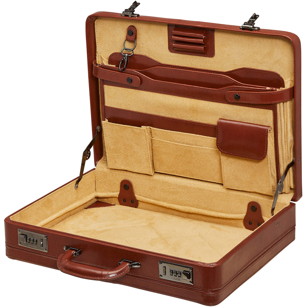 Mancini Leather Goods Expandable Attaché Case Mancini