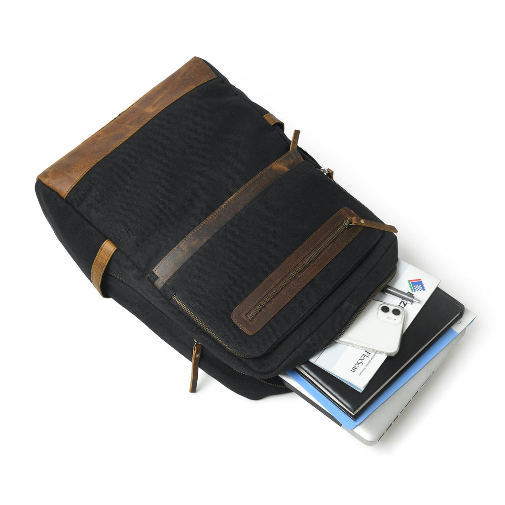 The Foster Canvas Backpack Classy Leather Bags
