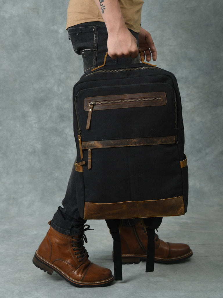 The Foster Canvas Backpack Classy Leather Bags