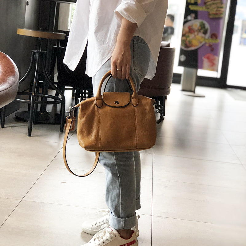 Leather Crossbody Bags for Women, Small Leather Shoulder Bag, Full Grain Leather Top Handle Bag RockCow Leather Studio