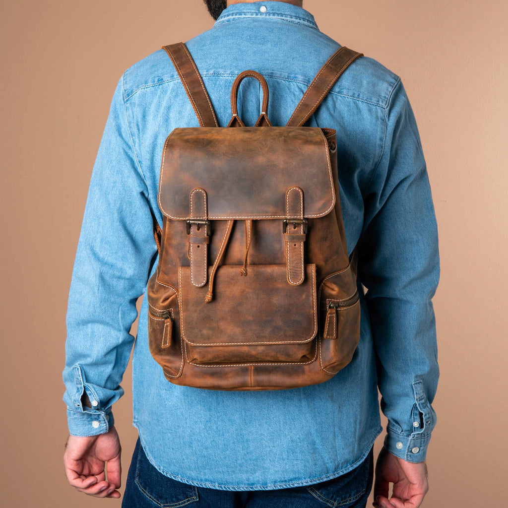 The Armstrong Buffalo Backpack Classy Leather Bags