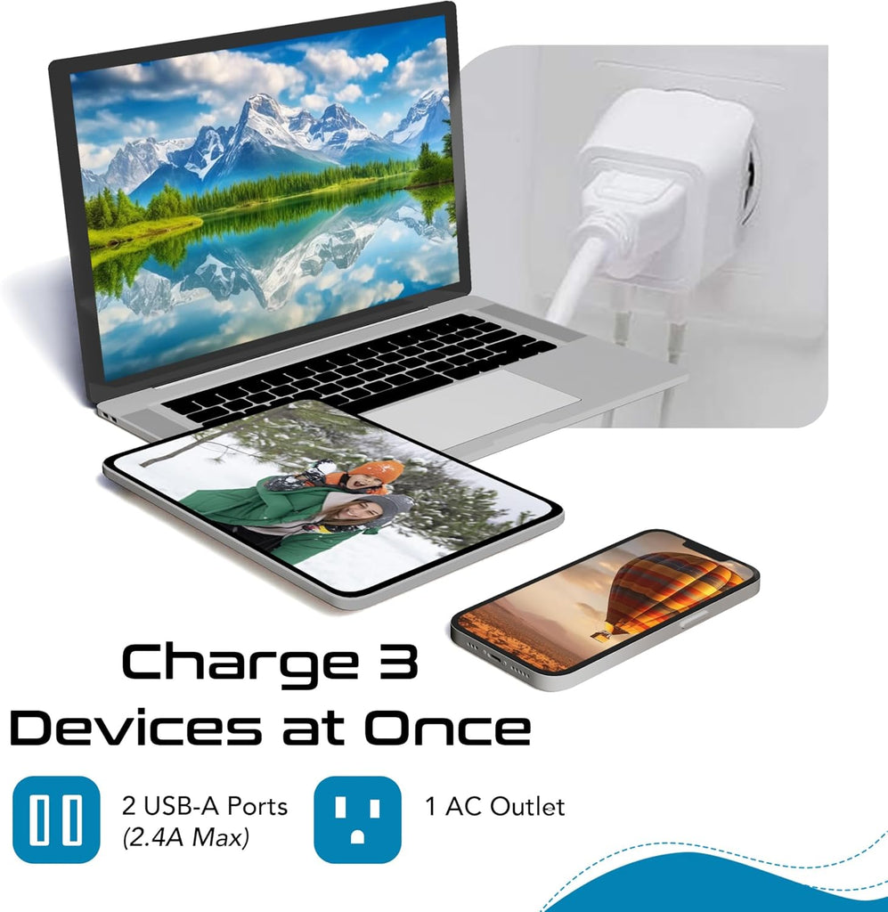 Switzerland Travel Adapter Plug Combo - Type J, C | Dual USB – Swiss Combo (CTU-9C-11A) Ceptics