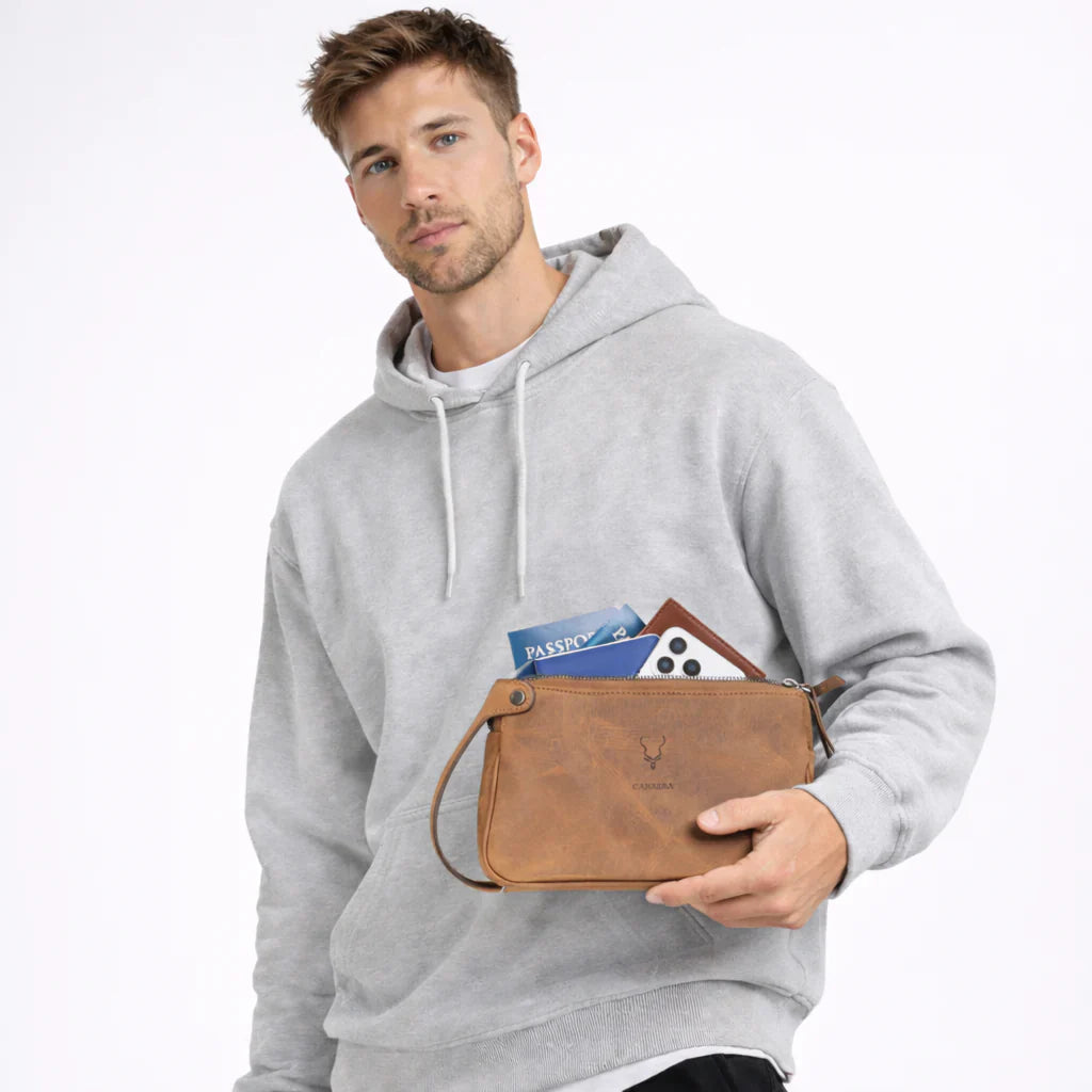 Carrera Valdiero Leather Men's Handbag Mizuri Leather