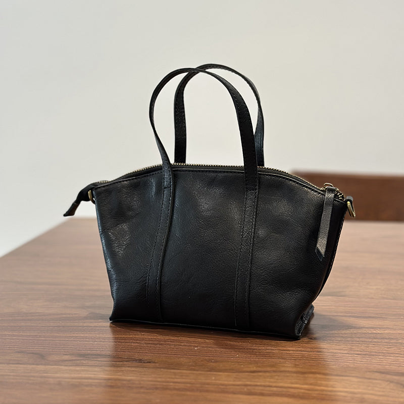 Full Grain Leather Top Handle Bag, Leather Crossbody Bags for Women, Small Leather Shoulder Bag RockCow Leather Studio