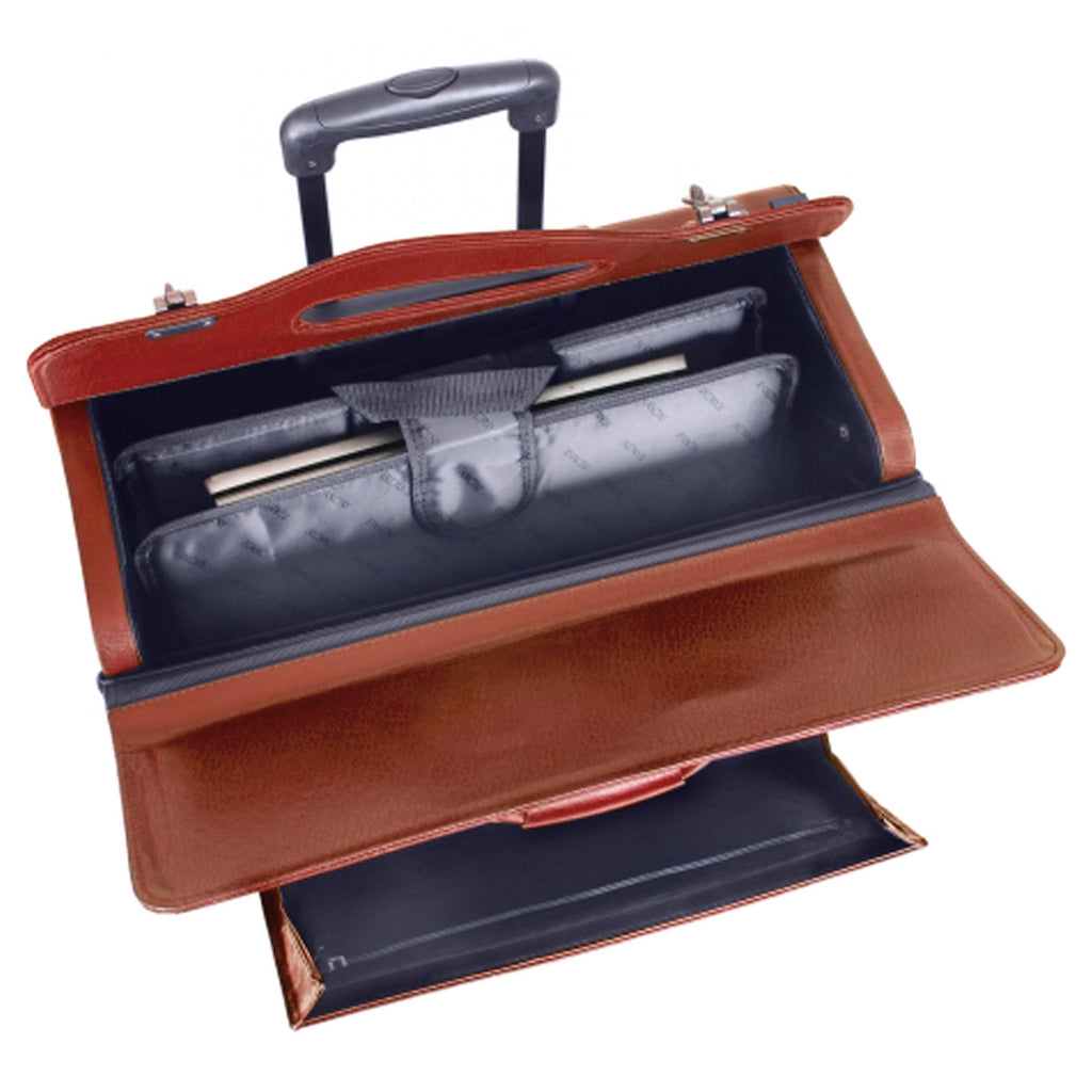 Mancini Leather Goods Deluxe Wheeled Catalog Case Mancini