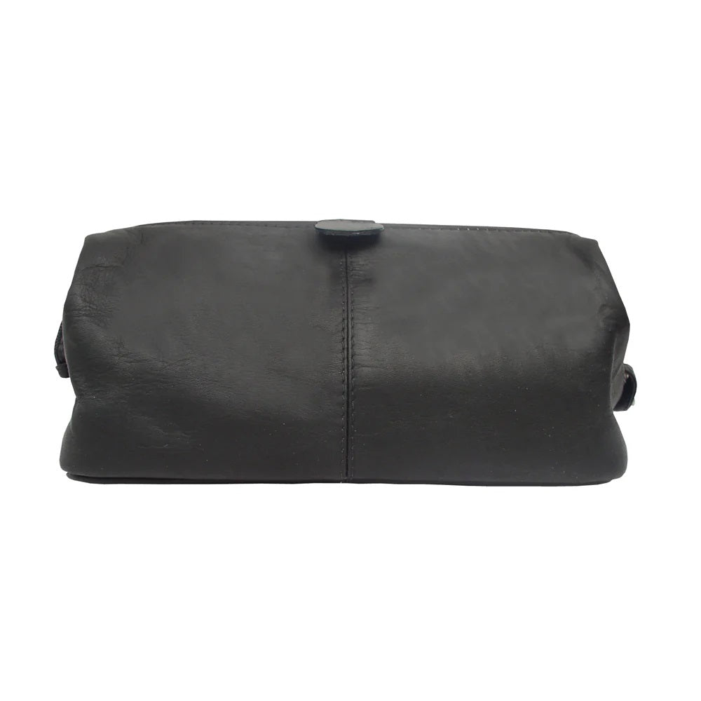 Piel Leather Deluxe Top Frame Toiletry Kit