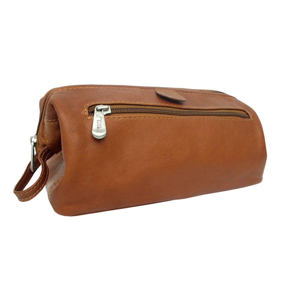 Piel Leather Deluxe Top Frame Toiletry Kit
