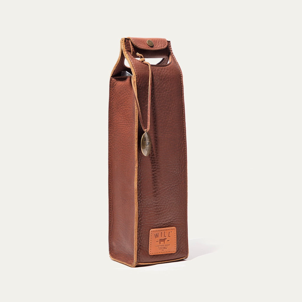 Single Leather Wine Case Will Leather Goods