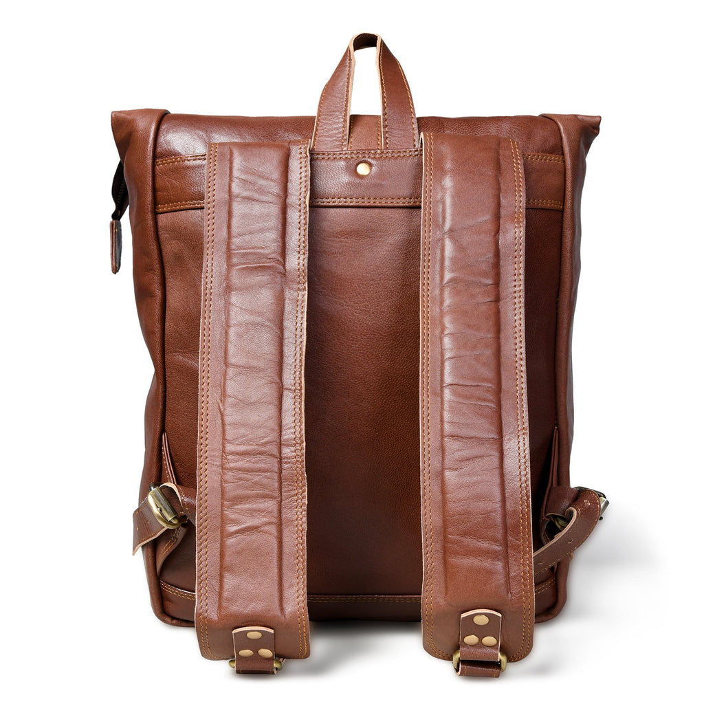 Ortiz Roll-Top Backpack- Vintage Classy Leather Bags