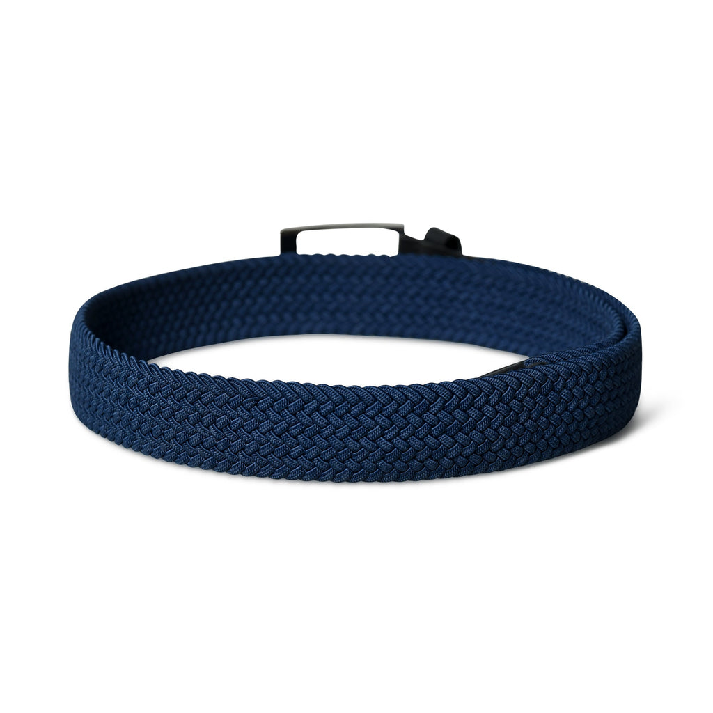 Braided Blue Canvas Belt Classy Leather Bags