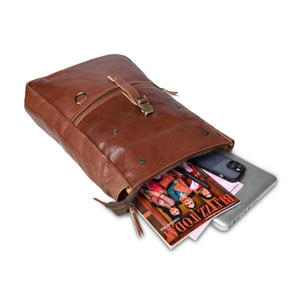 Ortiz Roll-Top Backpack- Vintage Classy Leather Bags