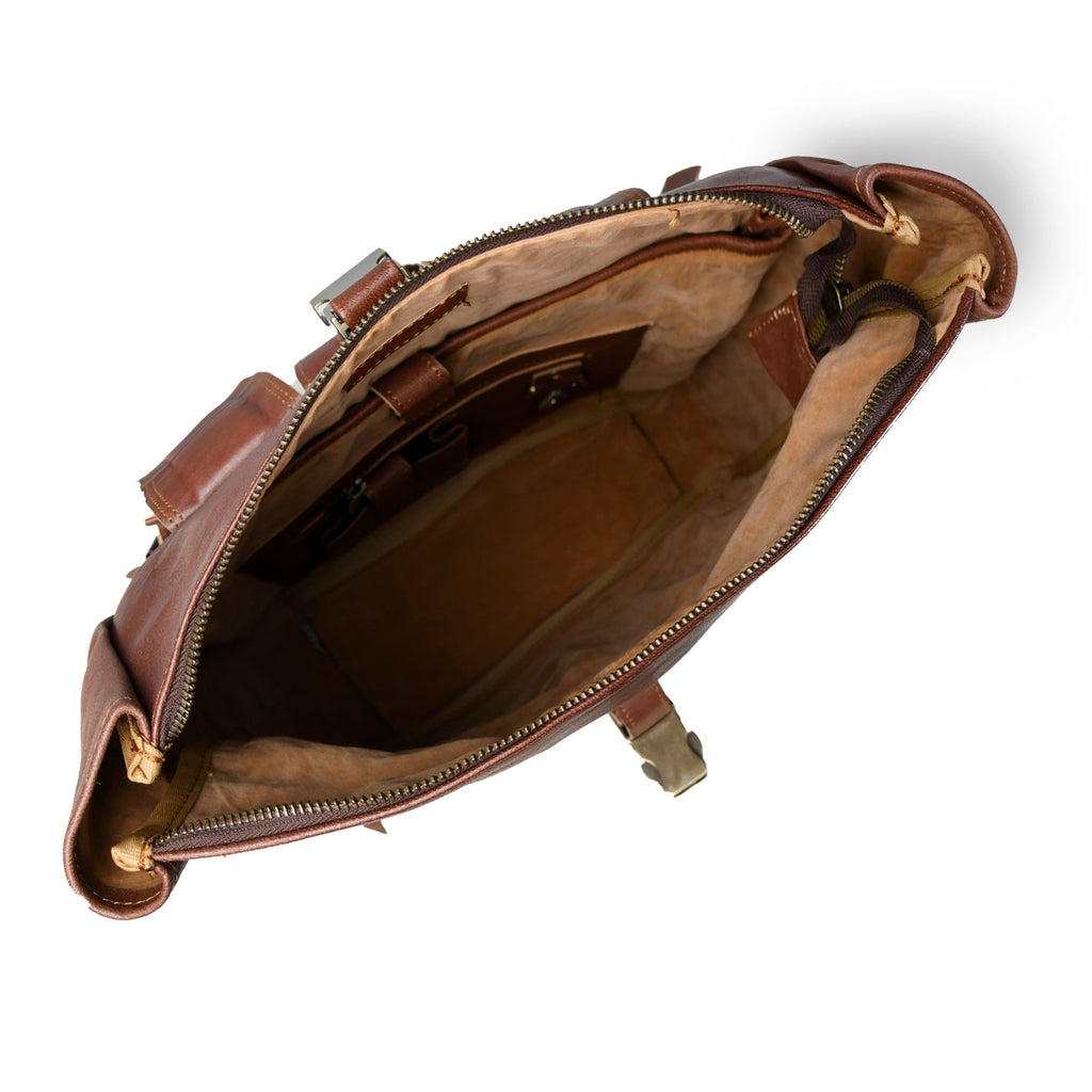 Ortiz Roll-Top Backpack- Vintage Classy Leather Bags