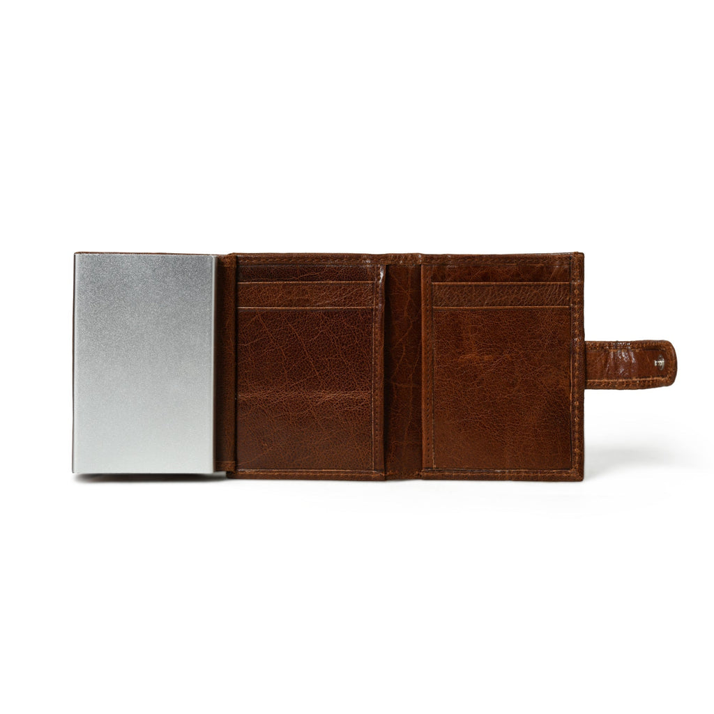 UrbanEdge Wallet cum Card Holder - With Aluminium Case Classy Leather Bags