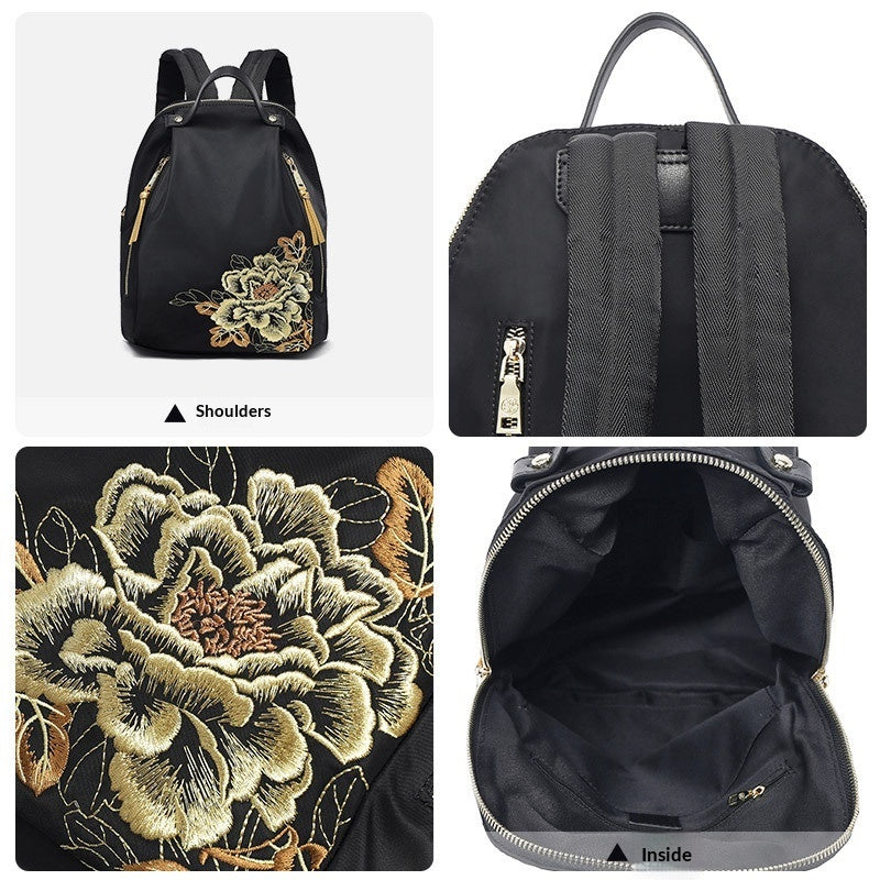 Pmsix Tianxu Chinese-style Embroidered Backpack Ethnic-style Lightweight Travel Bag Social Buzz eSIMs