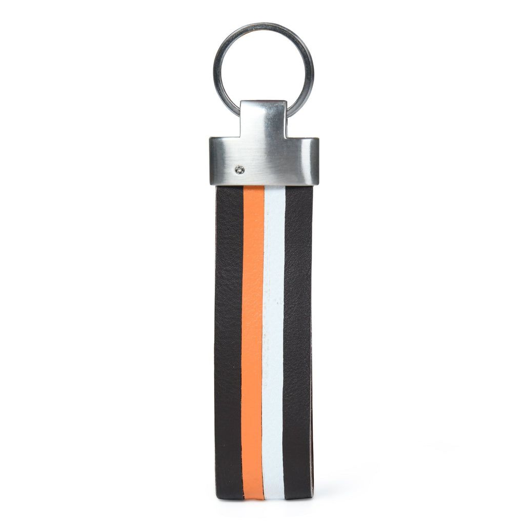 Multi-colored Leather Stripped Keychain Classy Leather Bags