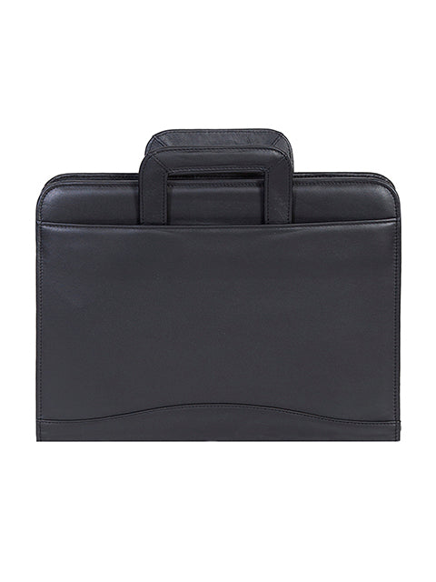 Scully Leather Soft Plonge Leather Zip Binder With Drop Handles Scully