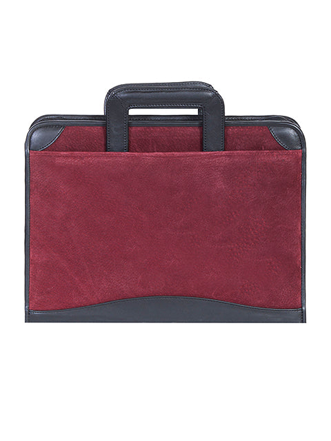 Scully Leather Soft Plonge Suede Zip Binder With Drop Handles Scully