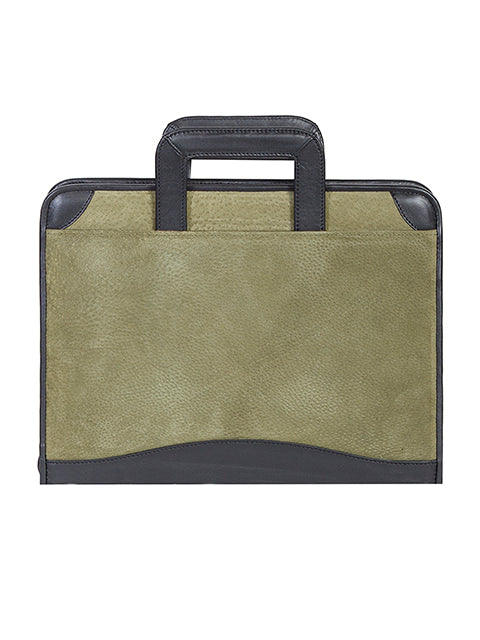 Scully Leather Soft Plonge Suede Zip Binder With Drop Handles Scully