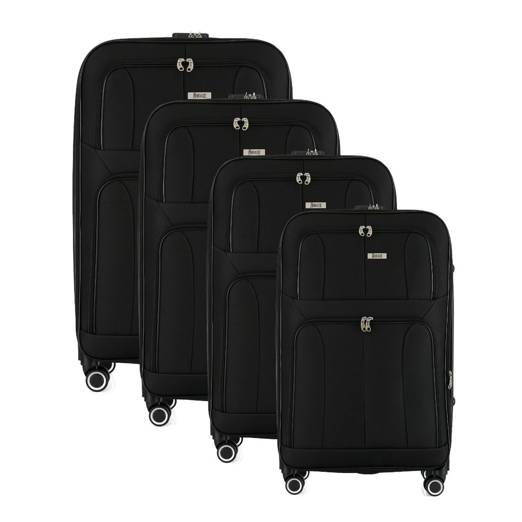 Grace Soft side Lightweight Expandable with 360° Dual Spinning Wheels and Combo Lock – Includes 32", 28", 24", 20" 4-Piece Luggage Set - LuggageDesigners