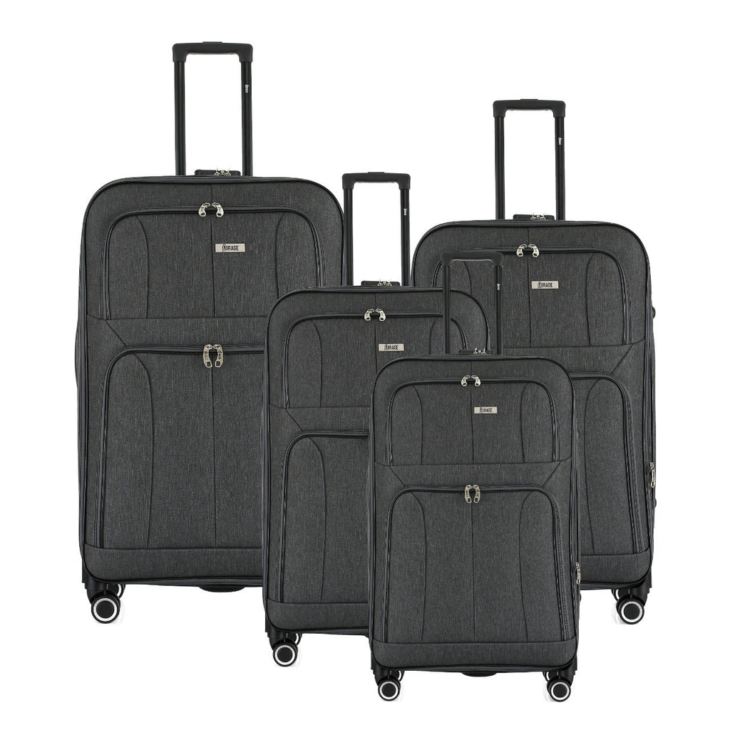 Grace Soft side Lightweight Expandable with 360° Dual Spinning Wheels and Combo Lock – Includes 32", 28", 24", 20" 4-Piece Luggage Set - LuggageDesigners
