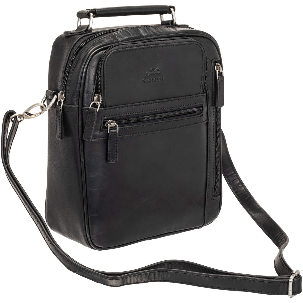 Mancini Buffalo Large Unisex Leather Travel Bag Mancini