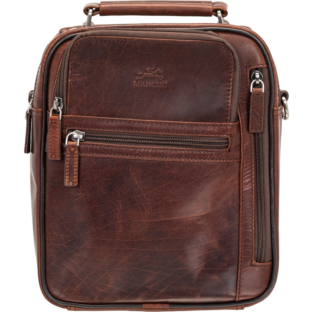 Mancini Buffalo Large Unisex Leather Travel Bag Mancini