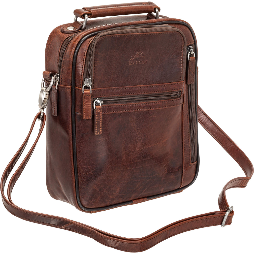 Mancini Buffalo Large Unisex Leather Travel Bag Mancini