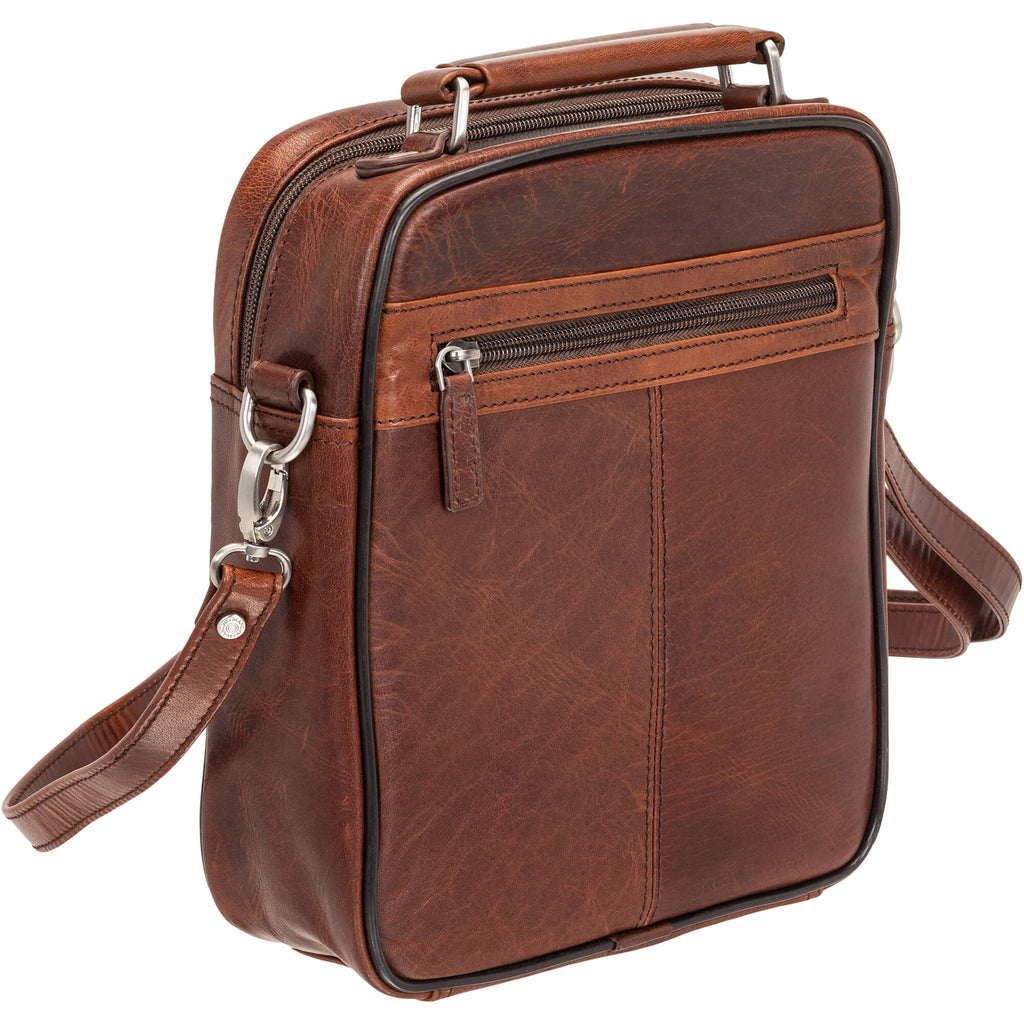 Mancini Buffalo Large Unisex Leather Travel Bag Mancini