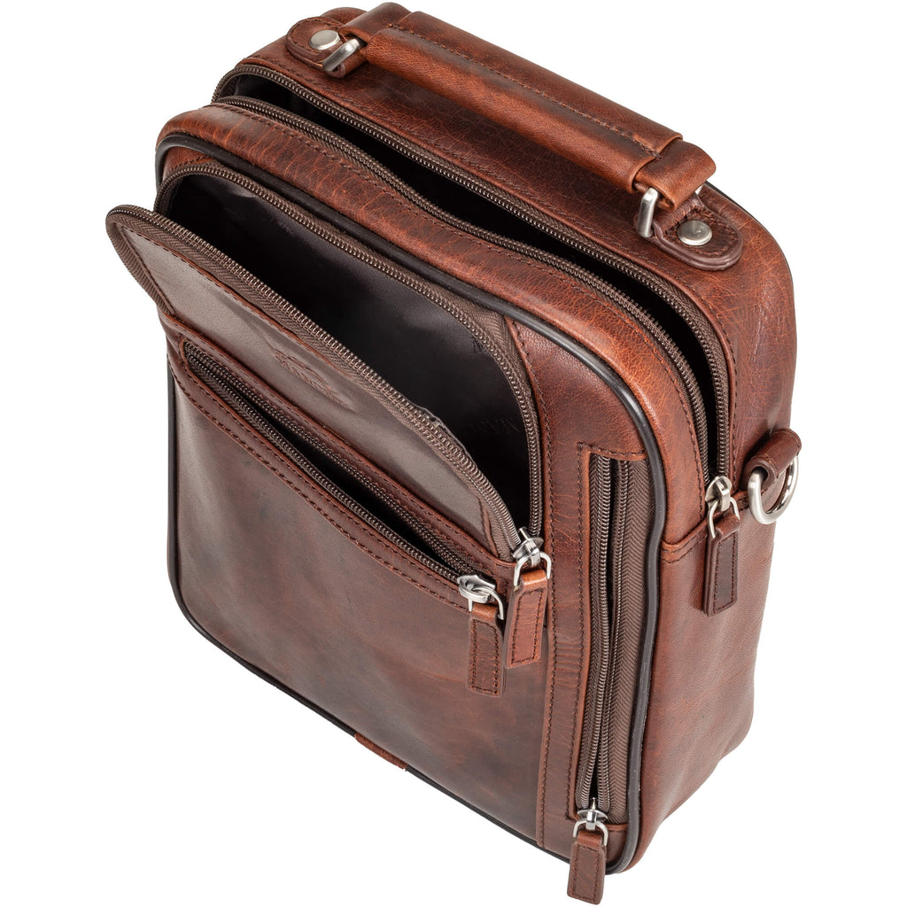 Mancini Buffalo Large Unisex Leather Travel Bag Mancini