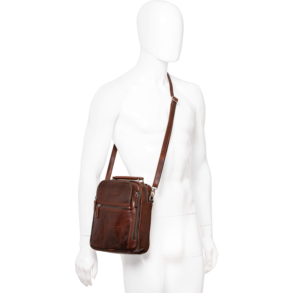 Mancini Buffalo Large Unisex Leather Travel Bag Mancini