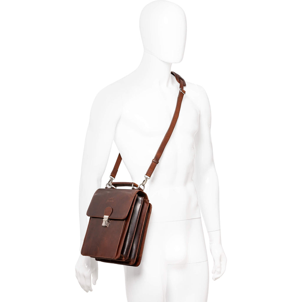 Mancini Buffalo Unisex Bag with Organizer on the Back Mancini