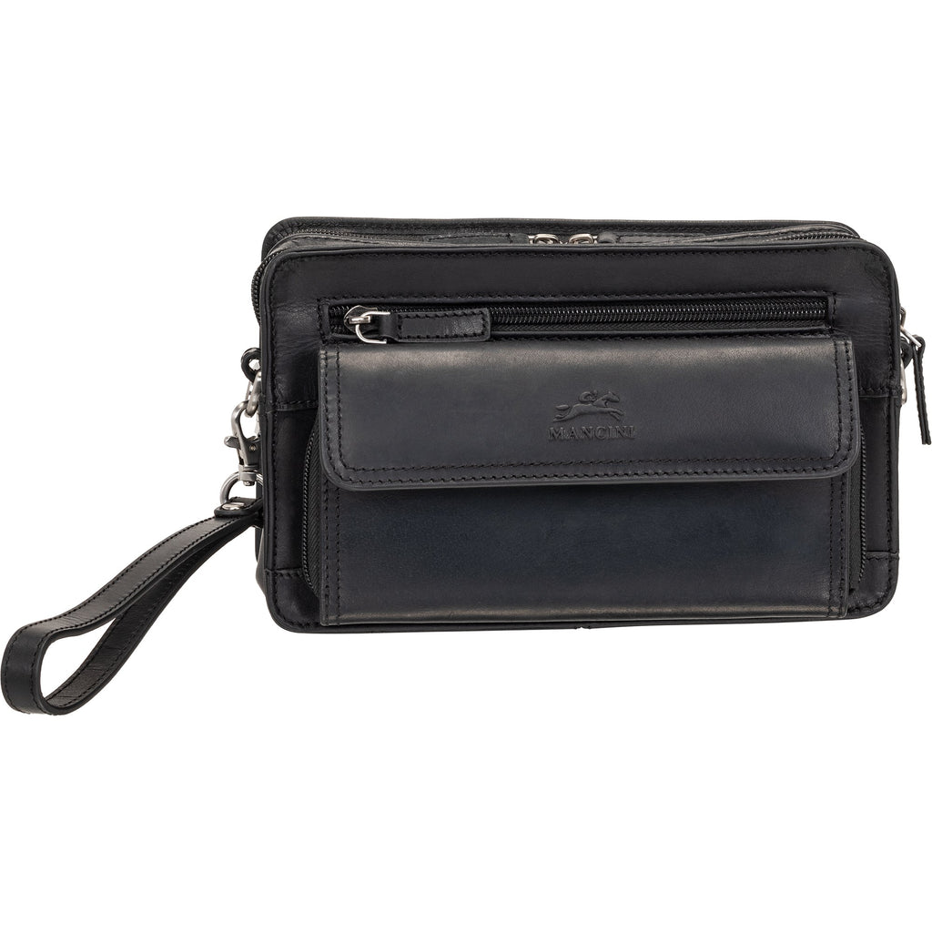 Mancini Buffalo Unisex Bag with Zippered Organizer Pocket Mancini