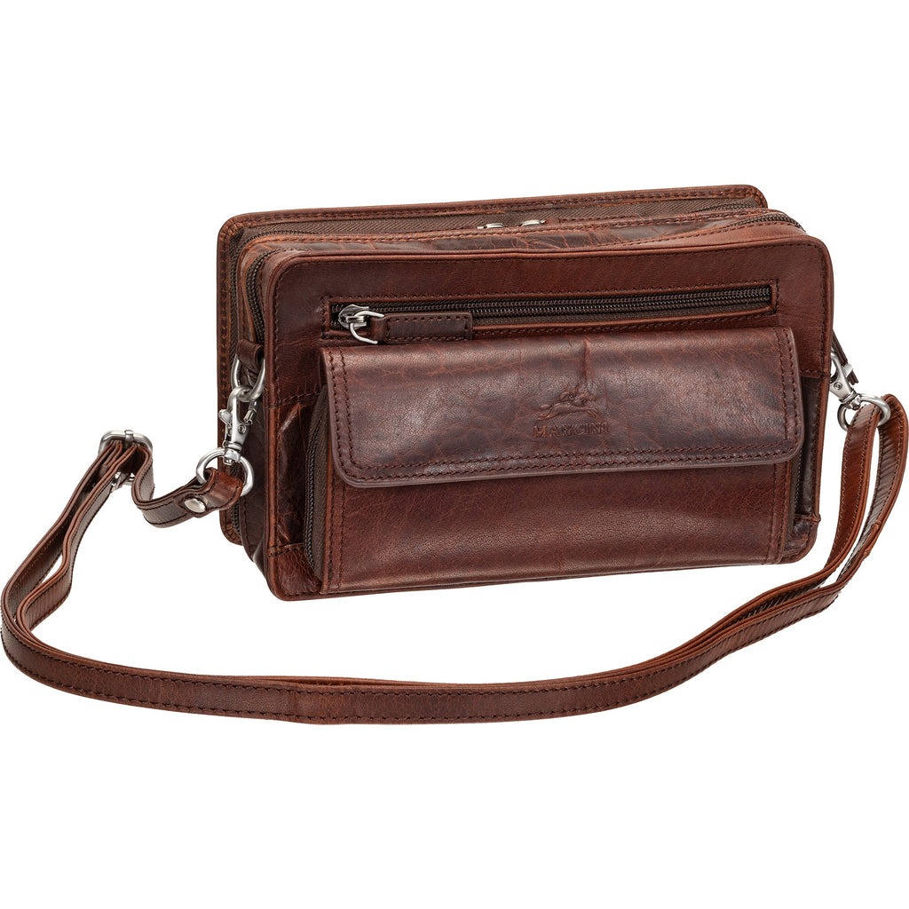 Mancini Buffalo Unisex Bag with Zippered Organizer Pocket Mancini