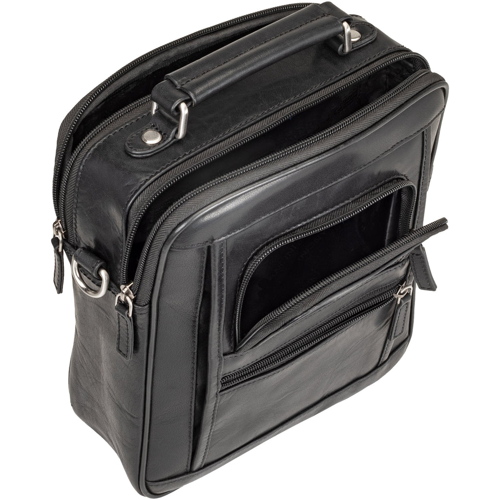 Mancini Buffalo leather Double Compartment Unisex Bag Mancini