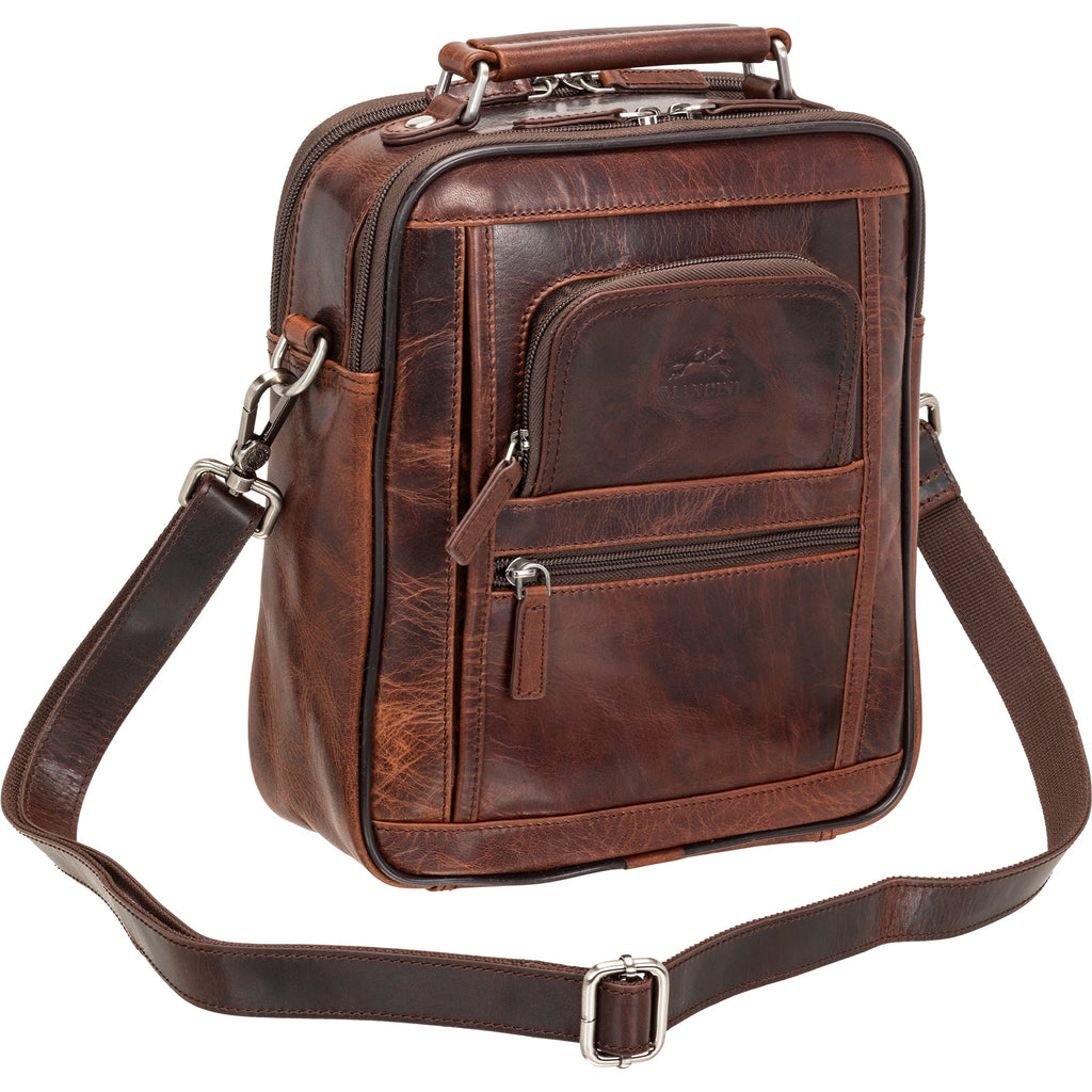 Mancini Buffalo leather Double Compartment Unisex Bag Mancini